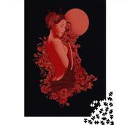 Jigsaw Puzzles for Adults1000 Piece Flower Woman Art Print Jigsaw for Adults Hands-on Game Wall Decoration for Birthday, Chrismas 38x26cm/1000pcs