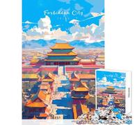 Jigsaw Puzzles for Adults1000 Piece Forbidden City A Glimpse Cozy Family Gathering Enjoyment Unique Christmas Celebration Present (38x52cm)