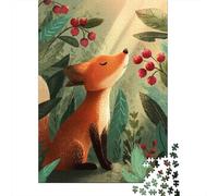 Jigsaw Puzzles for Adults1000 Piece Fox in Forest with Berries Jigsaw for Adults Family Games Analysis And Logic Deal As Gifts for The Whole Family 38x26cm/1000pcs