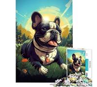 Jigsaw Puzzles for Adults1000 Piece Frenchie Bliss Educational Challenge For Family Fun Family Game for 14+ Puzzle Game Offered (38X52CM)
