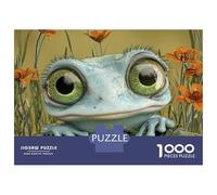 Jigsaw Puzzles for Adults1000 Piece Frog on Lily Pad Wall Art Adult Jigsaw Puzzle Relaxing Games Staycation Kill Time for Birthday, Chrismas 70x50cm/1000pcs