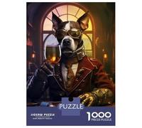 Jigsaw Puzzles for Adults1000 Piece Funny Dog Drinking Adult Jigsaw Puzzle Brain Teaser Game For Family Fun Stress Reduction Gifts 38x26cm/1000pcs