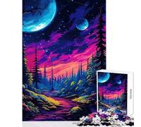 Jigsaw Puzzles for Adults1000 Piece Galaxy Night Forest Jigsaw Puzzle 1000 Impossible Game Birthday Gifts Staycation Kill Time (38x26cm)