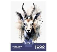Jigsaw Puzzles for Adults1000 Piece Gazelle Beauty Black Ink Jigsaw Puzzle Relax Games Difficult Challenge Stress Reduction Gifts 38x26cm/1000pcs