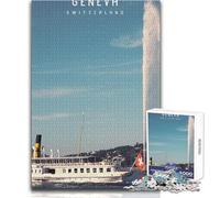 Jigsaw Puzzles for Adults1000 Piece Geneva Educational Game Birthday Present Secret Santa Gifts Size 38x52cm