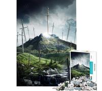 Jigsaw Puzzles for Adults1000 Piece Giant Swords Difficult And Challenge Presents for Women Anti-Stress Toys for Age 14+ Game (38X52CM)