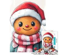Jigsaw Puzzles for Adults1000 Piece Gingerbread Man Christmas Funny Jigsaw 1000 Piece Toy Wall Decor Tough Challenge Unique Challenge Game (38x26cm)