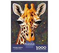 Jigsaw Puzzles for Adults1000 Piece Giraffe Animal Portrait Adult Jigsaw Puzzle Brain Teaser Game For Family Fun Stress Reduction Gifts 38x26cm/1000pcs