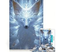 Jigsaw Puzzles for Adults1000 Piece Glowing Nine-Tailed Fox, Hands-on Game, Precision Cutting, Birthday And Unique Gifts (38x26cm)