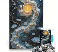 Jigsaw Puzzles for Adults1000 Piece Golden Lotus Spiral, Educational Game, Difficult Hard, Unique Birthday And Xmas Gifts (38x26cm)
