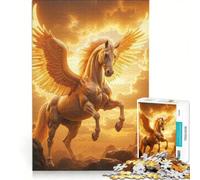 Jigsaw Puzzles for Adults1000 Piece Golden Pegasus in A Dramatic Landscape, Hands-on Game, Precision Cutting, Birthday And Unique Gifts (50x75cm)