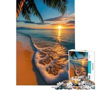 Jigsaw Puzzles for Adults1000 Piece Golden Sunset Over The Ocean Challenging To Complete Difficult Hard Handson Game Suitable for People Aged 14 And Above (38X52cm)