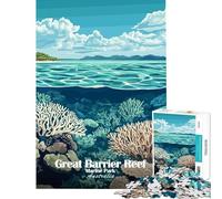 Jigsaw Puzzles for Adults1000 Piece Great Barrier Reef Poster Jigsaw 1000 Piece Toy Wall Decor Tough Challenge Unique Challenge Game (75x50cm)