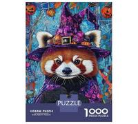 Jigsaw Puzzles for Adults1000 Piece Halloween Red Panda Jigsaws for Adults Family Games Birthday Present Help The Brain Exercise 52x38cm/1000pcs