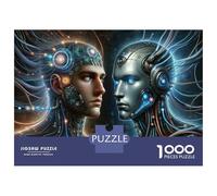 Jigsaw Puzzles for Adults1000 Piece Humanoid Robot AI Technology Adult Jigsaw Puzzle Relaxing Games Staycation Kill Time for Birthday, Chrismas 38x26cm/1000pcs