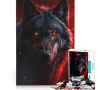 Jigsaw Puzzles for Adults1000 Piece Inferno Eyes of The Wolf, Relaxing Games, Difficult Challenge, Gifts for Friends And Family (38x52cm)