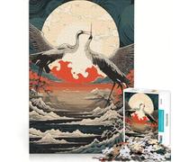 Jigsaw Puzzles for Adults1000 Piece Japanese Crane Legend, Relaxing Games, Difficult Challenge, Gifts for Friends And Family (38x52cm)