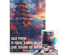Jigsaw Puzzles for Adults1000 Piece Japanese Haiku Wall Art, Relaxing Games, Difficult Challenge, Gifts for Friends And Family (38x26cm)