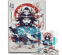 Jigsaw Puzzles for Adults1000 Piece Japanese Samurai Sakura Unique Challenge Game Learning Educational Toy Wall Decor 38x52cm(1000pcs)