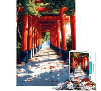 Jigsaw Puzzles for Adults1000 Piece Japanese Torii Gate Pathway Adult Jigsaw Relax Games Stress Reliever Deal As Gifts for The Whole Family (Size 50x75cm)