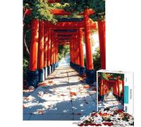 Jigsaw Puzzles for Adults1000 Piece Japanese Torii Gate Pathway Adult Jigsaw Relax Games Stress Reliever Deal As Gifts for The Whole Family (Size 38x26cm)