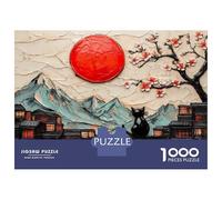 Jigsaw Puzzles for Adults1000 Piece Japanese Wall Art Decor Adult Jigsaw Puzzle Brain Teaser Game For Family Fun Stress Reduction Gifts 38x26cm/1000pcs