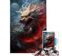 Jigsaw Puzzles for Adults1000 Piece Japanese Warlord Dragon Challenging To Complete Difficult Hard Hands-on Game Suitable for People Aged 14 And Above (50X75CM)