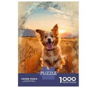 Jigsaw Puzzles for Adults1000 Piece Joyful Bound Through Golden Fields Adult Jigsaw Puzzle Hands-on Game Presents for Women for Birthday, Chrismas 52x38cm/1000pcs