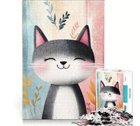 Jigsaw Puzzles for Adults1000 Piece Joyful Kitten Educational Game Difficult Hard Unique Birthday And Xmas Gifts 50x75cm