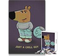 Jigsaw Puzzles for Adults1000 Piece Just A Chill Guy Toy Intellectual Game Difficult Challenge Gifts Ideas Size 50x75cm