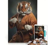 Jigsaw Puzzles for Adults1000 Piece Karate Tiger Educational Game Difficult Hard Unique Birthday And Xmas Gifts 50x75cm