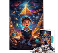 Jigsaw Puzzles for Adults1000 Piece Kid Reading A Book Adult Jigsaw Puzzle Family Game Analysis And Logic Deal As Gifts for The Whole Family (Size 38x52cm)