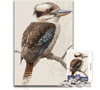 Jigsaw Puzzles for Adults1000 Piece Kookaburra Bird Enjoyable Quiet Leisure Activity Premium Accurate Edge Craft Toy Size 50x75cm