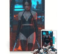 Jigsaw Puzzles for Adults1000 Piece Lady Assassin Warrior Educational Game Difficult Hard Unique Birthday And Xmas Gifts 38x26cm