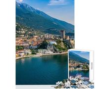 Jigsaw Puzzles for Adults1000 Piece Lago Di Garda, Malcesine Practical Game Pattern Assembly Anti-Stress Toys Interesting Stress Reduction (38X52CM)