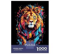 Jigsaw Puzzles for Adults1000 Piece Lion Graffiti Style Adult Jigsaw Puzzle Toy Wall Decor Precision Cutting Deal As Gifts for The Whole Family 38x26cm/1000pcs