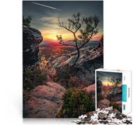 Jigsaw Puzzles for Adults1000 Piece Lonely Tree Made of cardboard for age 14+ Work of art Difficult Hard Gifts for Women Men 。size：26x38cm/10.24x14.96inch