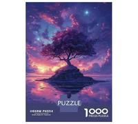Jigsaw Puzzles for Adults1000 Piece Magical Sunset Tree Island Jigsaw for Adults Family Games Analysis And Logic Deal As Gifts for The Whole Family 52x38cm/1000pcs