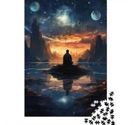 Jigsaw Puzzles for Adults1000 Piece Meditation in Space Jigsaw for Adults Hands-on Game Wall Decoration for Birthday, Chrismas 52x38cm/1000pcs