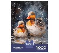 Jigsaw Puzzles for Adults1000 Piece Merry Xmas Duck Family Adult Jigsaw Puzzle Toy Wall Decor Precision Cutting Deal As Gifts for The Whole Family 52x38cm/1000pcs