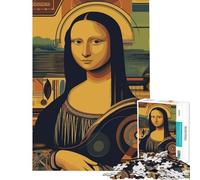 Jigsaw Puzzles for Adults1000 Piece Mona Lisa in Geometric Art Difficult And Challenge Presents for Women Anti-Stress Toys for Age 14+ Game (50X75CM)