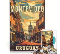 Jigsaw Puzzles for Adults1000 Piece Montevideo in Uruguay, Educational Game, Challenging To Complete, Challenging Game Gifts 38x52cm