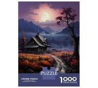 Jigsaw Puzzles for Adults1000 Piece Moonlit Mountain Cabin Jigsaw for Adults Hands-on Game Wall Decoration for Birthday, Chrismas 52x38cm/1000pcs