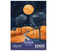 Jigsaw Puzzles for Adults1000 Piece Moonlit Pathway Art Print Jigsaw for Adults Anti-Stress Toys A Work of Art for Birthday, Chrismas 38x26cm/1000pcs