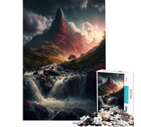 Jigsaw Puzzles for Adults1000 Piece Mountain River Brain Teaser Game Toy Intellectual Game Birthday Gifts Difficult Hard (Size 38x26cm)