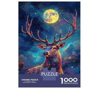 Jigsaw Puzzles for Adults1000 Piece Mystic Moonlit Deer Adult Jigsaw Puzzle Hands-on Game Presents for Women for Birthday, Chrismas 70x50cm/1000pcs