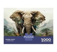 Jigsaw Puzzles for Adults1000 Piece Nature's Giants Elephant Artwork Adult Jigsaw Puzzle Relaxing Games Staycation Kill Time for Birthday, Chrismas 38x26cm/1000pcs