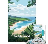 Jigsaw Puzzles for Adults1000 Piece Norfolk Island Beach Fun at Home Activities, Home Art Decor Educational Games for 14+ Puzzle Game Offered (38x52cm)