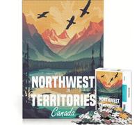 Jigsaw Puzzles for Adults1000 Piece Northwest Territories Canada Poster Educational Toy Difficult And Challenge Improving Love between Couples 38x26cm