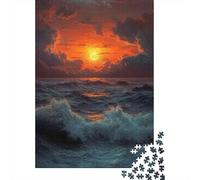 Jigsaw Puzzles for Adults1000 Piece Ocean Sunset Wall Art Print-1 Jigsaw for Adults Family Games Analysis And Logic Deal As Gifts for The Whole Family 38x26cm/1000pcs